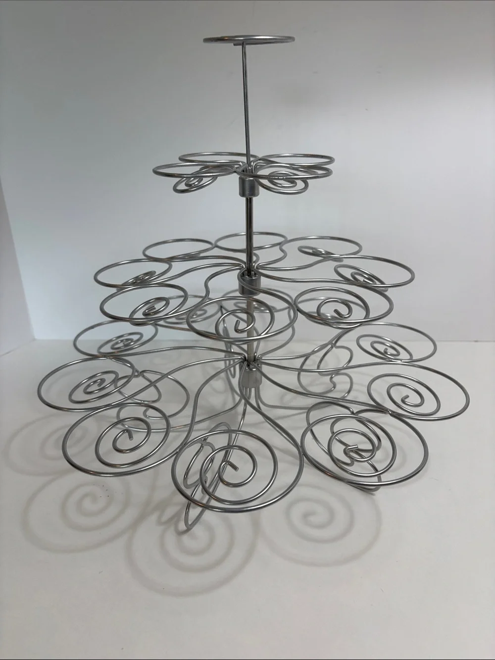 Wilton Cupcakes 'N More Dessert Stand - Silver Metal Multi-Tier